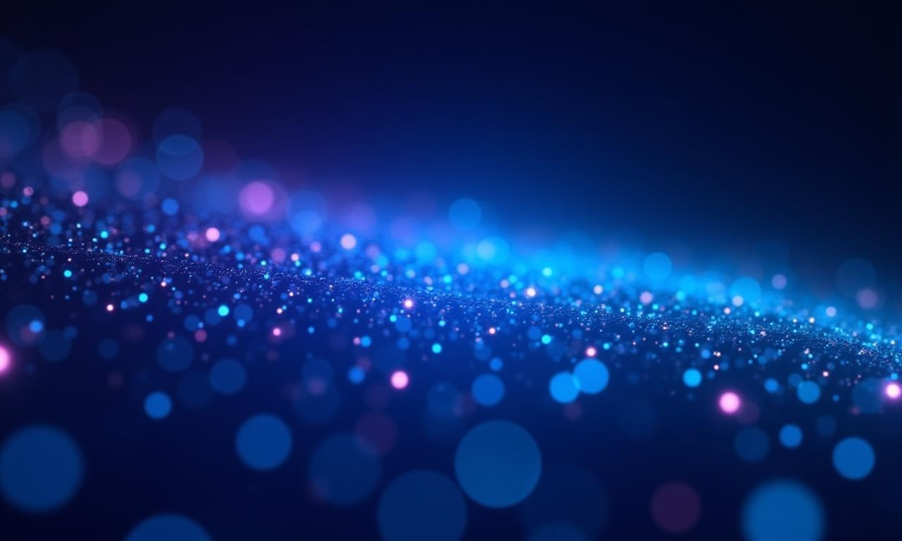 Un arrière-plan bleu foncé avec des lignes de circuits lumineux symbolisant la technologie.